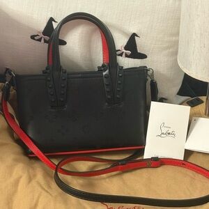 Christian Louboutin Black and Red Crossbody Bag